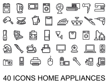 Home appliances. Vector illustration