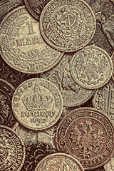 desaturated old coins background