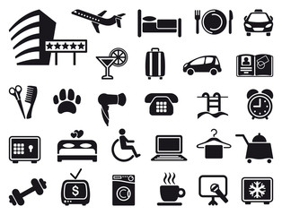 Icons on a hotel theme