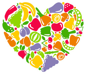 I like vegetables and fruit