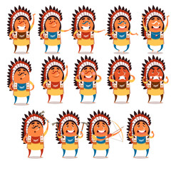 Set of indian flat icons