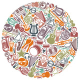 Circle from musical symbols