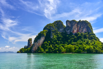 The beach of Paradise and Tropical landscape. Phi Phi leh Beach, Thailand.