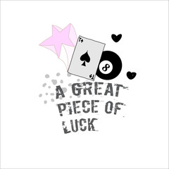 playing cards print type slogan