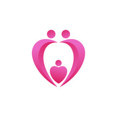family love logo template