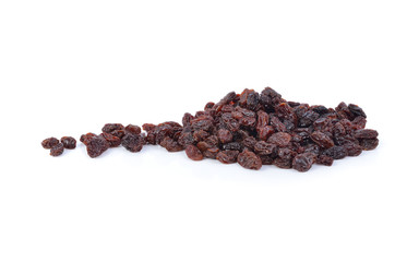 raisins on a white background