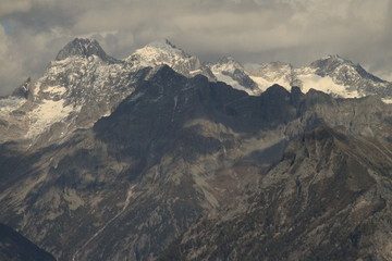 Bernina-Alpen mit Pizzo Badile und Cengalo