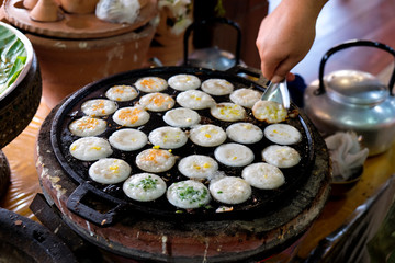 Coconut milk mix sugar and flour