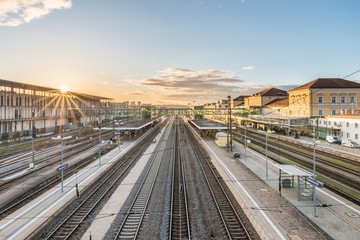 Hauptbahnhof von Regensburg, Bayern, Deutschland