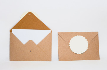 Opened envelope with blank paper