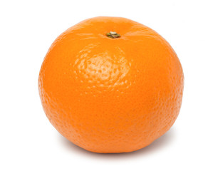 Ripe fresh juicy tangerine or mandarin isolated on white background
