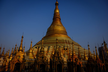 Golden Pagoda in Yangon, Myanmar