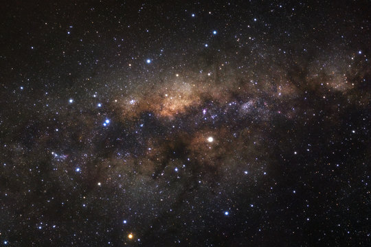 Milky way galaxy with stars and space dust in the universe