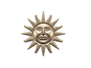 Sun figure / Metal Wall décor / Isolated white