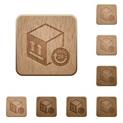 One day package delivery wooden buttons