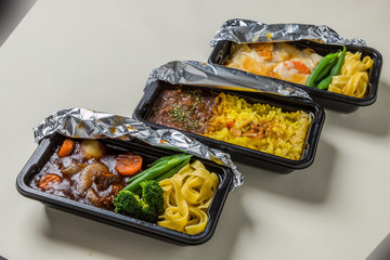 一般的な機内食　Set inflight meal of economy class