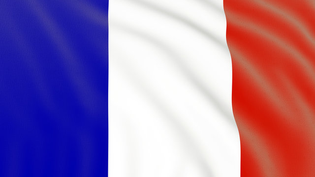 Bandera de Francia. 3D.