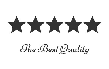 Obraz premium Five stars rating symbol of quality