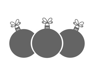 Christmas balls icon