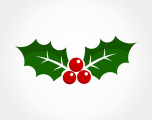 Christmas holly berry icon © Studio Barcelona