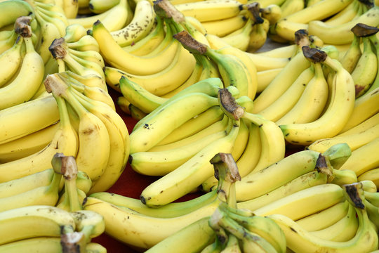 Fresh banana as food background
