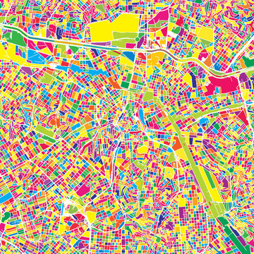 São Paulo, Brazil, colorful vector map