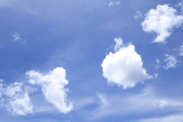 Naklejka na ściany i meble Blue sky with beautiful clouds.