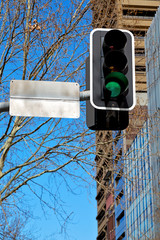  background of the city and the traffic light