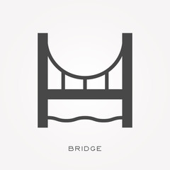 Silhouette icon bridge