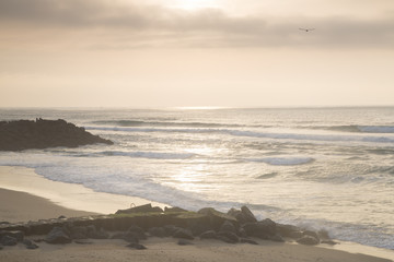 Fototapeta na wymiar Beach at Biarritz; Basque Country