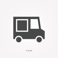 Silhouette icon van