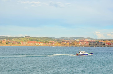 Obraz premium Getxo views from the sea, vizcaya, Basque Country, Spain, Europe
