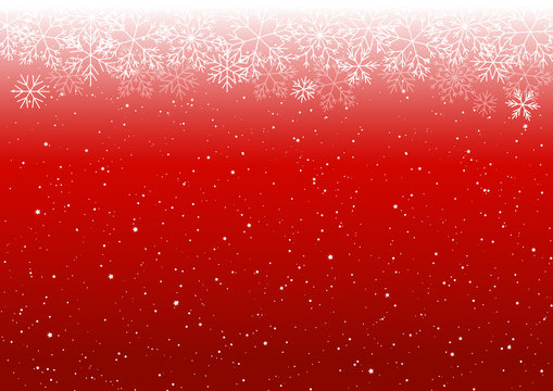 Christmas background with white snowflakes border