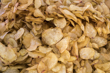 Potato chips texture and background