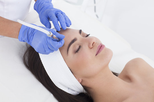 Skin care. Beauty treatment. Microdermabrasion.