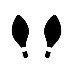 Footprint wooman shoes symbol. 