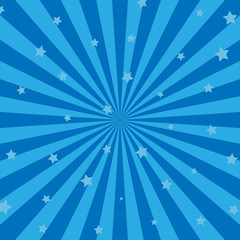 pattern with sun rays and stars background