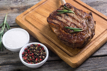 Grilled tomahawk steak