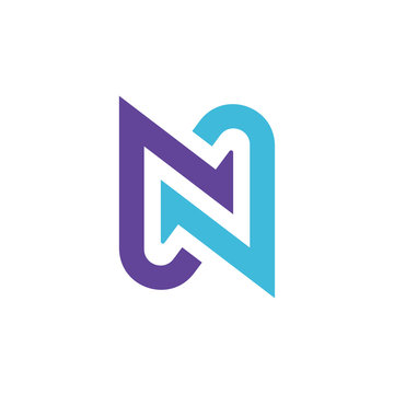 Flat N letter logo icon sign vector design.