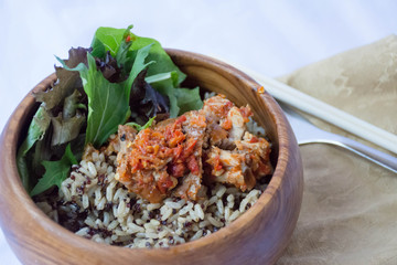 Brown Rice mixed for lunch