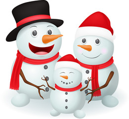 Christmas Snowman family 