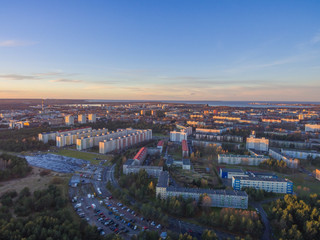 Aerial view of city Tallinn Estonia