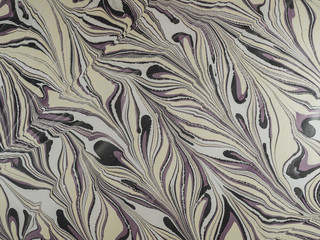 Marbled paper background.