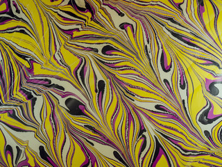 Marbled paper background.