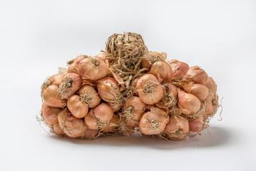 Organic Thai shallots isolated on a white background.