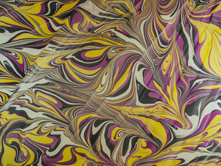 Marbled paper background.