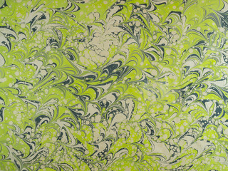 Marbled paper background.