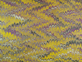 Marbled paper background.