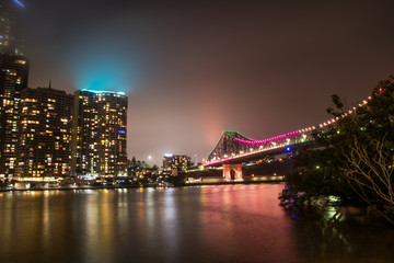 Fototapeta na wymiar Night view at Brisbane, Kangaroo point