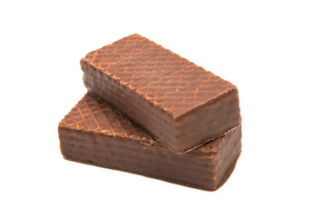 chocolate wafers isolated